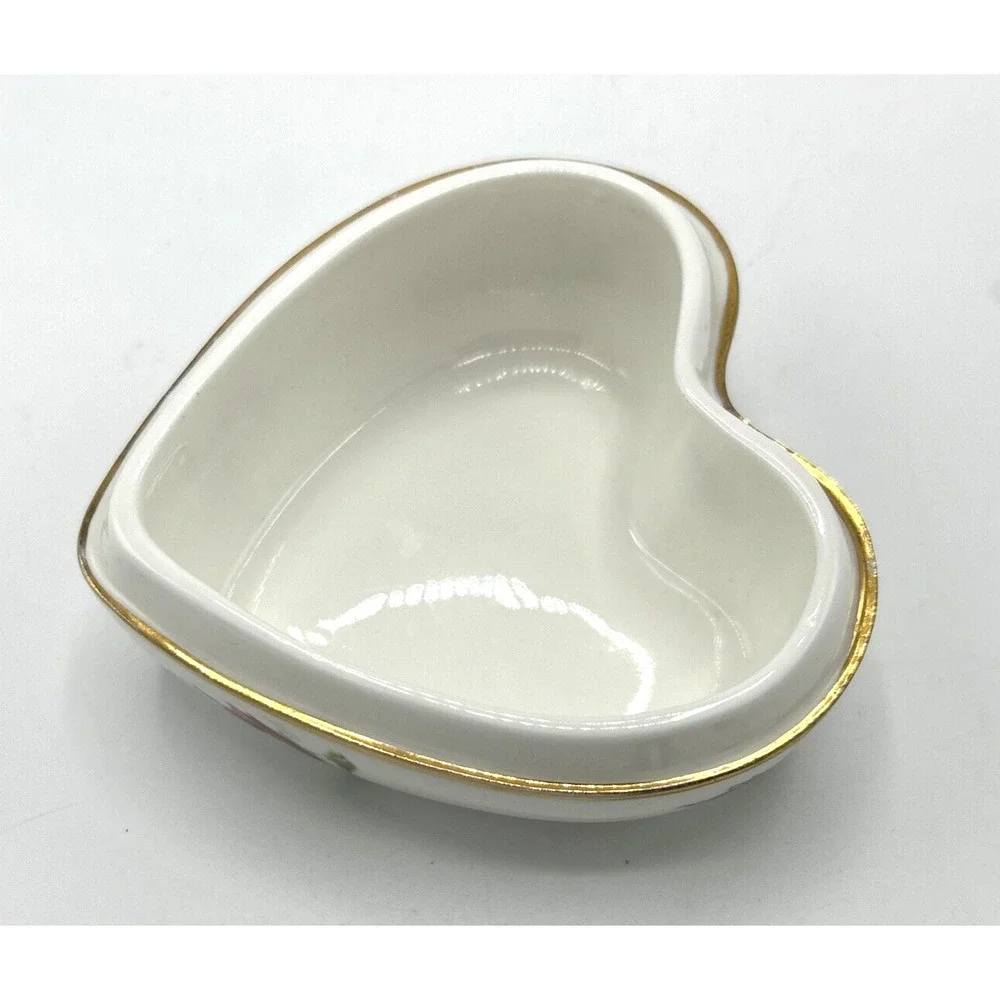 Vintage Hammersley Trinket Box Heart Shaped 2 1/4